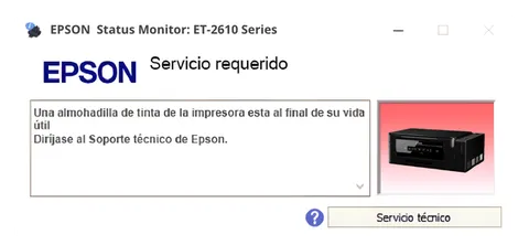 Así se ve este error en la impresora