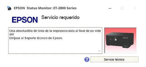 Así se ve este error en la impresora