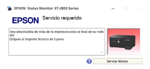 Así se ve este error en la impresora