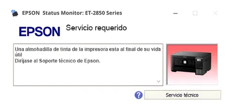 Así se ve este error en la impresora