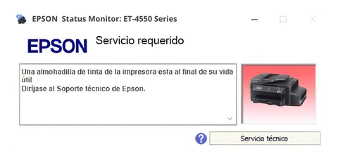Así se ve este error en la impresora