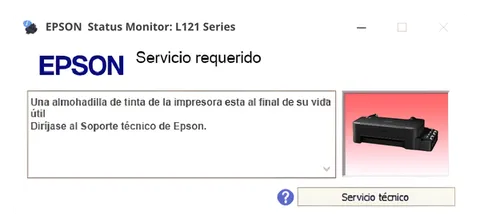 Así se ve este error en la impresora