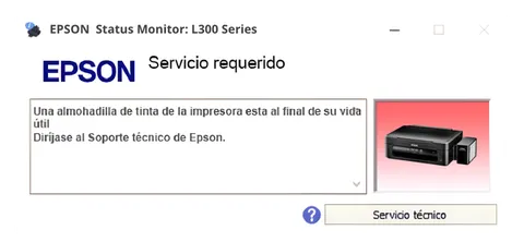 Así se ve este error en la impresora