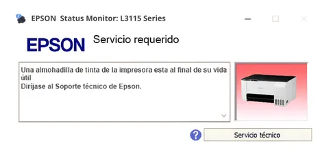 Así se ve este error en la impresora