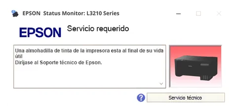 Así se ve este error en la impresora