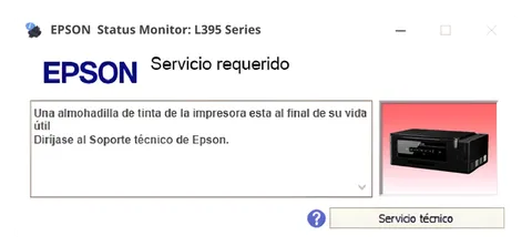 Así se ve este error en la impresora