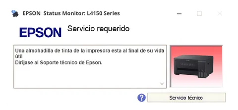 Así se ve este error en la impresora