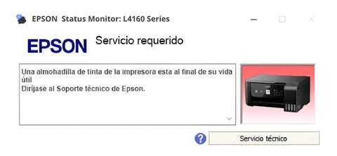 Así se ve este error en la impresora