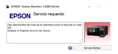 Así se ve este error en la impresora