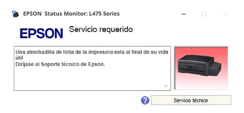 Así se ve este error en la impresora