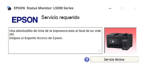 Así se ve este error en la impresora