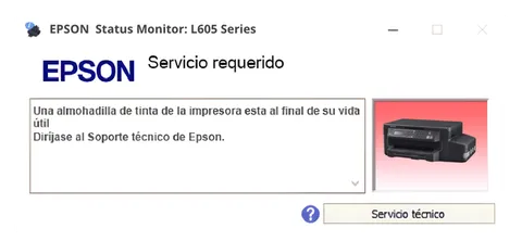 Así se ve este error en la impresora