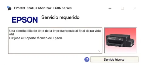 Así se ve este error en la impresora