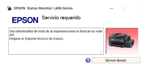 Así se ve este error en la impresora