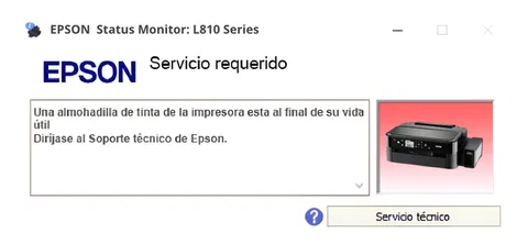 Así se ve este error en la impresora