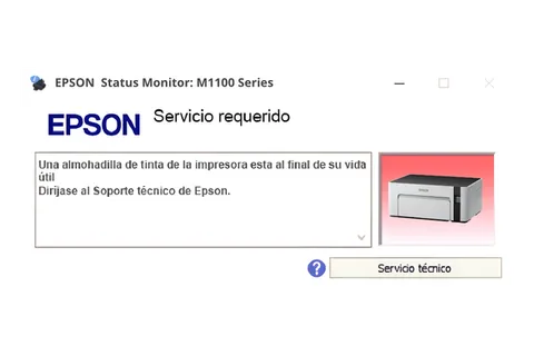 Así se ve este error en la impresora