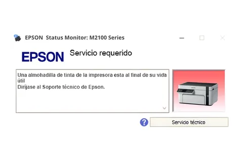 Así se ve este error en la impresora