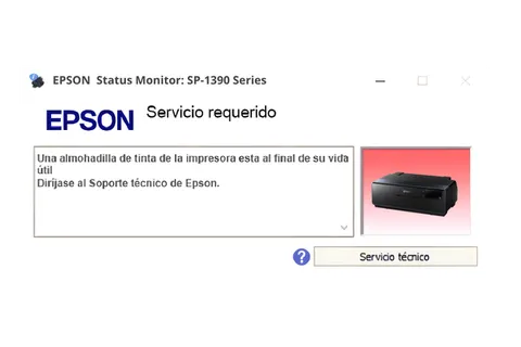 Así se ve este error en la impresora