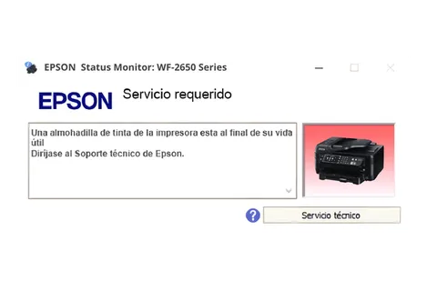 Así se ve este error en la impresora