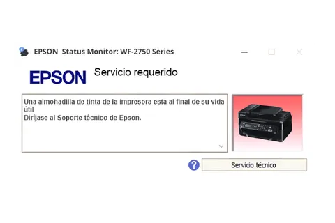 Así se ve este error en la impresora
