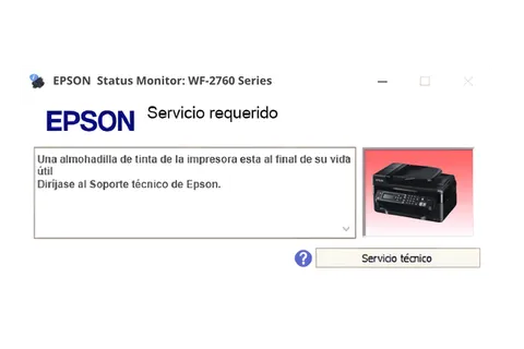Así se ve este error en la impresora