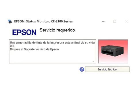 Así se ve este error en la impresora