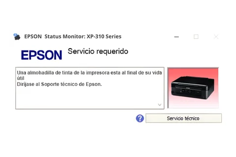 Así se ve este error en la impresora