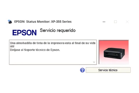 Así se ve este error en la impresora