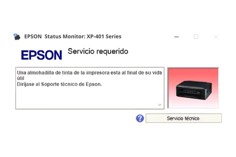 Así se ve este error en la impresora