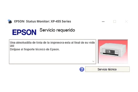 Así se ve este error en la impresora